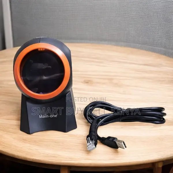 Simple Setup 1d/2d Desktop Round Table Mount Barcode Scanner Reader