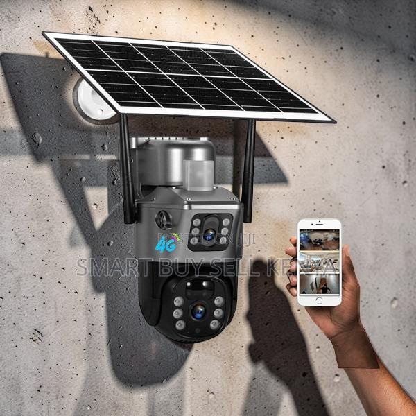 Smart Detection 12mp 4g PTZ Rotating Dual Lens Solar Security Camera