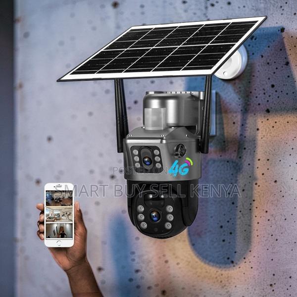 Durable Build 12mp 4g PTZ Rotating Dual Lens Solar Security Camera