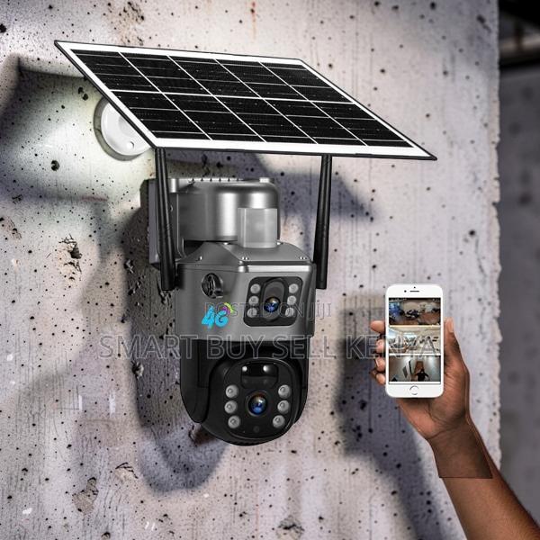Heavy Duty 12mp 4g PTZ Rotating Dual Lens Solar Security Camera