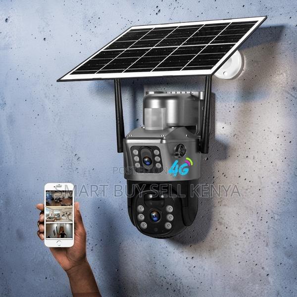 Plug and Play 12mp 4g PTZ Rotating Dual Lens Solar Security Camera