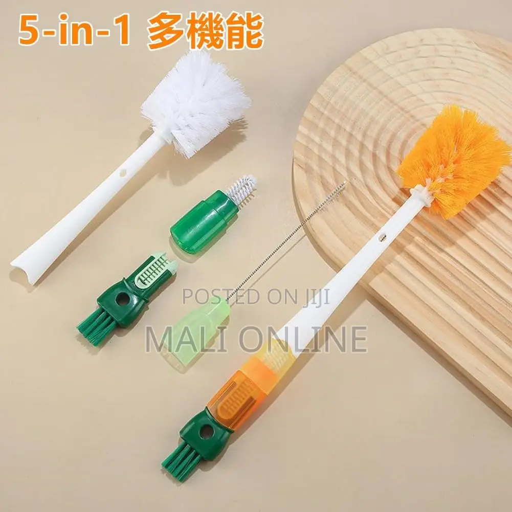 5 In 1 Multifunction Bottle Cleaning Brush Set Water Bottle Straw