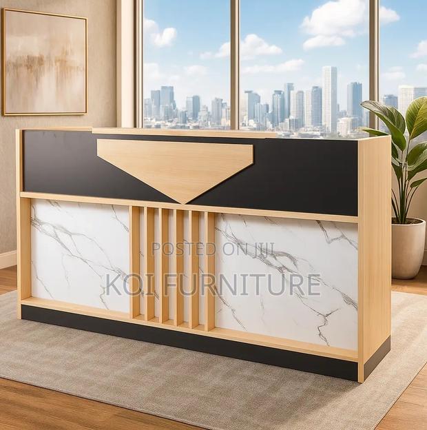 Office Desk : 1.8m Modern Wooden Office Reception Desk