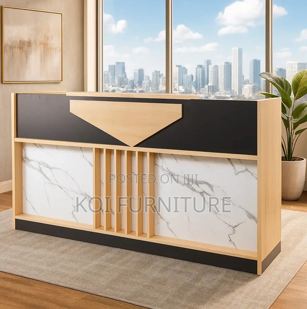 Office Desk : 1.8m Modern Wooden Office Reception Desk