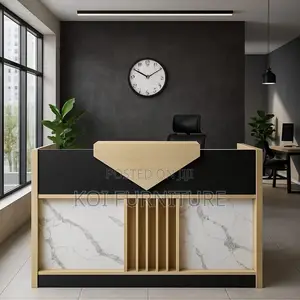 Office Desk : 1.8m Modern Wooden Office Reception Desk