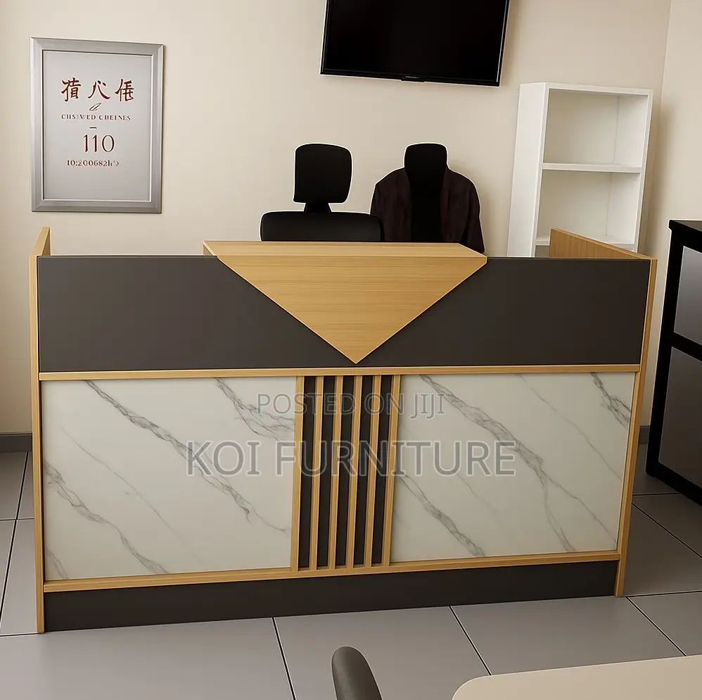 Office Desk : 1.8m Modern Wooden Office Reception Desk