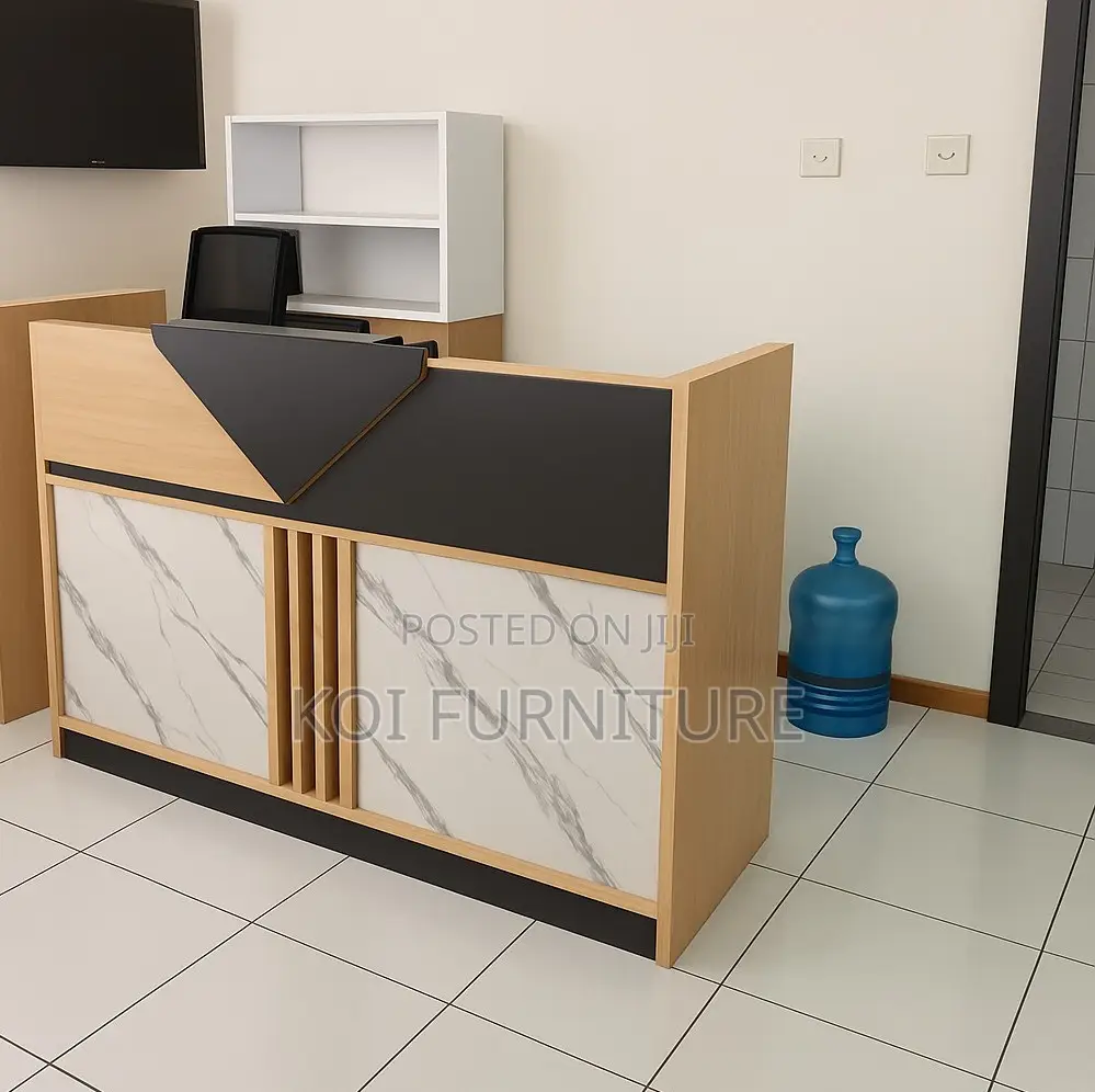 Office Desk : 1.8m Modern Wooden Office Reception Desk