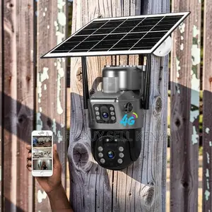 24/7 Monitoring 12mp 4g PTZ Rotating Dual Lens Solar Security Camera