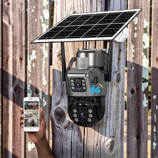 24/7 Monitoring 12mp 4g PTZ Rotating Dual Lens Solar Security Camera - main view