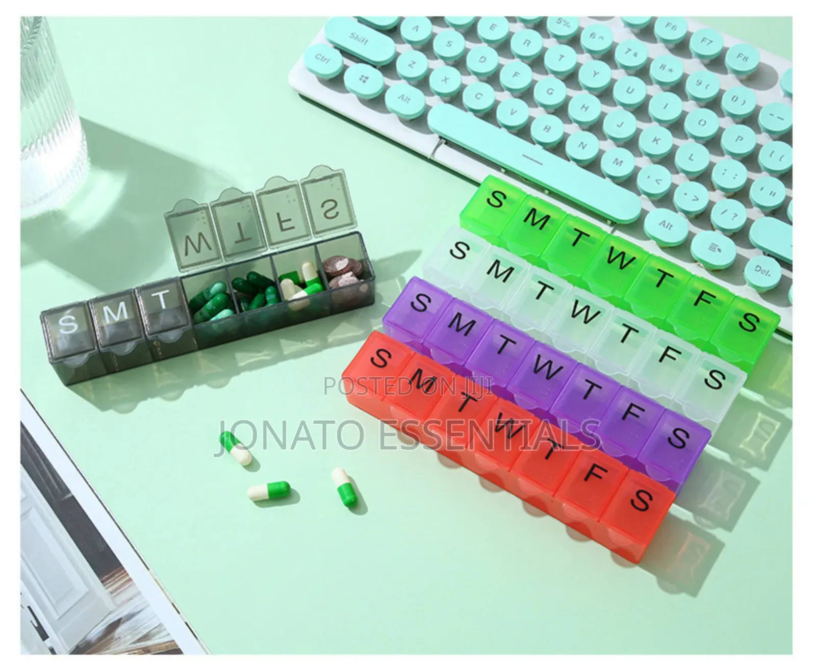 7-Day Weekly Pill Box Organizer Case – Medicine Storage