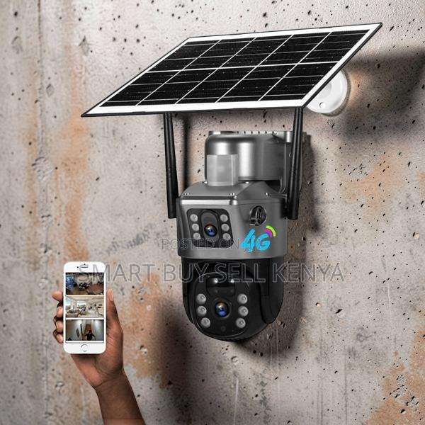 Intruder Alerts 12mp 4g PTZ Rotating Dual Lens Solar Security Camera
