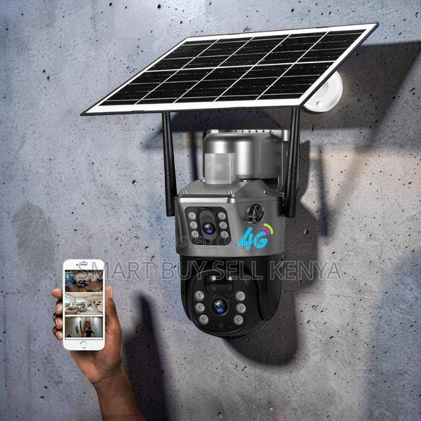 Property Protection 12mp 4g PTZ Rotating Dual Lens Solar Camera