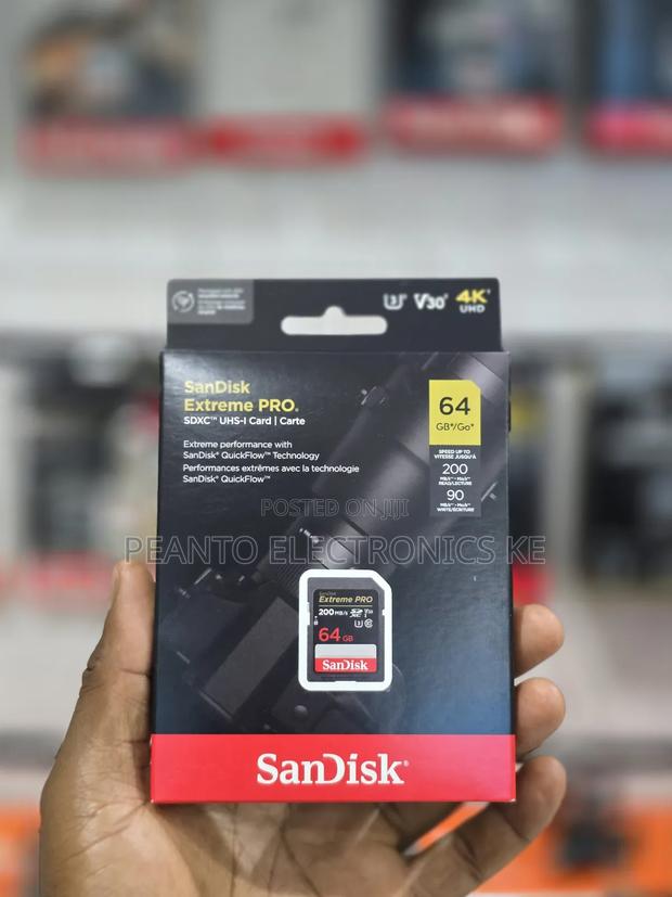 Sandisk 64gb 200mbps Extreme Pro Uhs-i Sdxc Memory Card