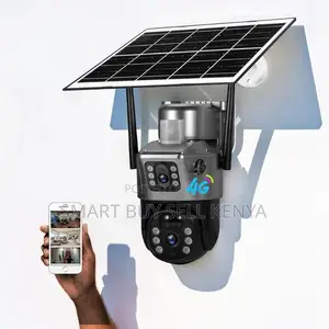 Professional Grade 12mp 4g PTZ Rotating Dual Lens Solar Camera