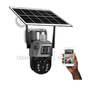 Colored Night Vision 12mp 4g PTZ Rotating Dual Lens Solar Camera