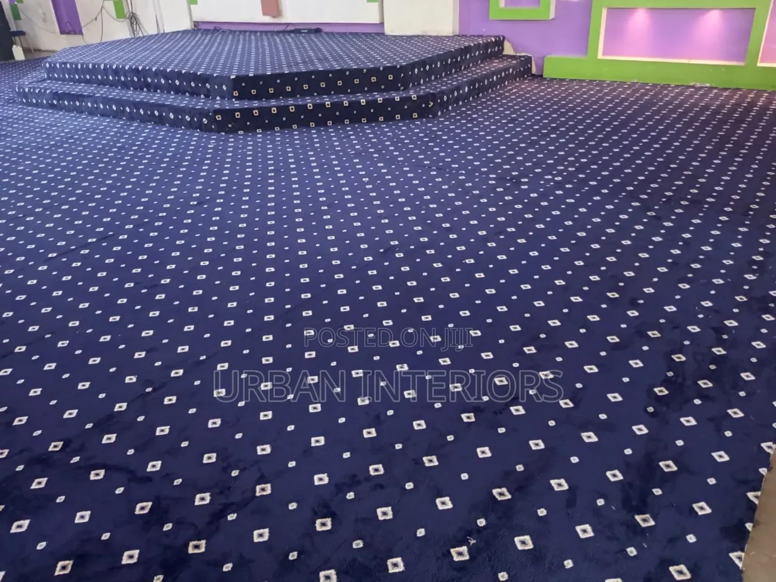 Blue Dotted Carpet Blue Dotted Carpet for Large Spaces