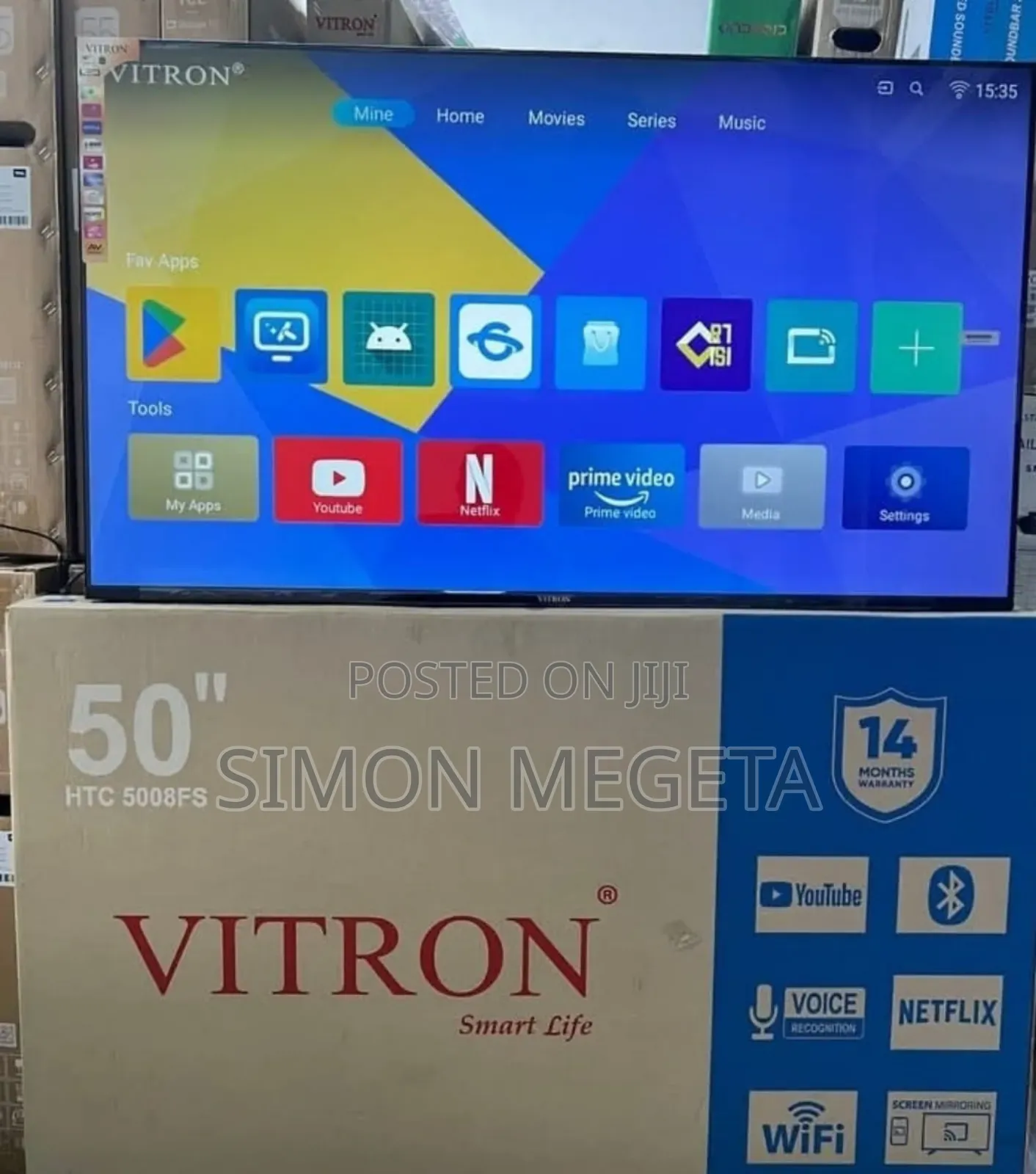 Youtube Netflix Showmax 50 Inch Smart Vitron Tv