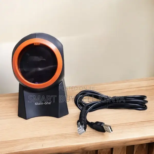 Plug and Play 1d/2d Round Desktop Table Mount Barcode Scanner Reader