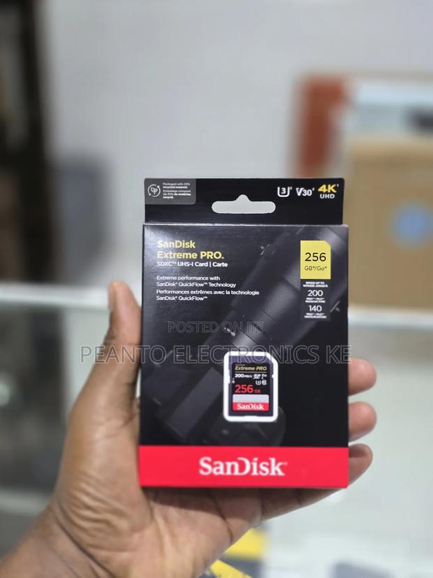 Sandisk 256gb Extreme Pro Uhs-I SDXC Memory Card 200mbs