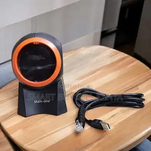 1d/2d Desktop Round Table Mount Design Barcode Scanner Reader