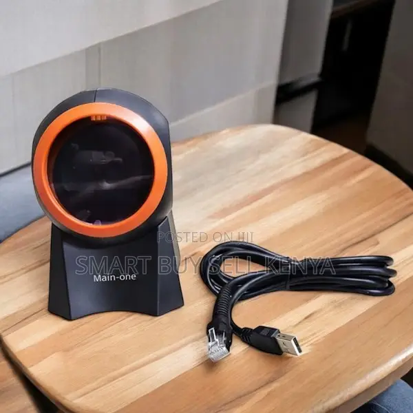 1d/2d Desktop Round Table Mount Design Barcode Scanner Reader
