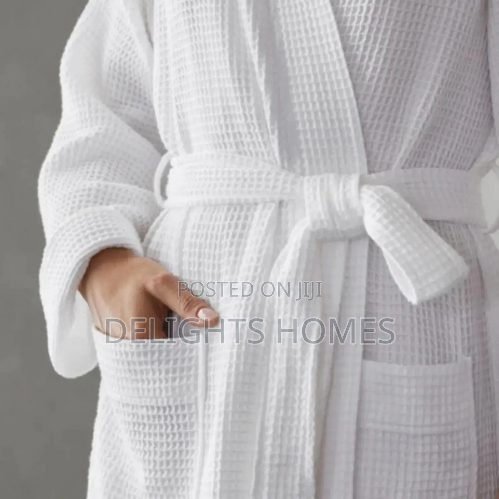 Waffle Design Cotton Bathrobes