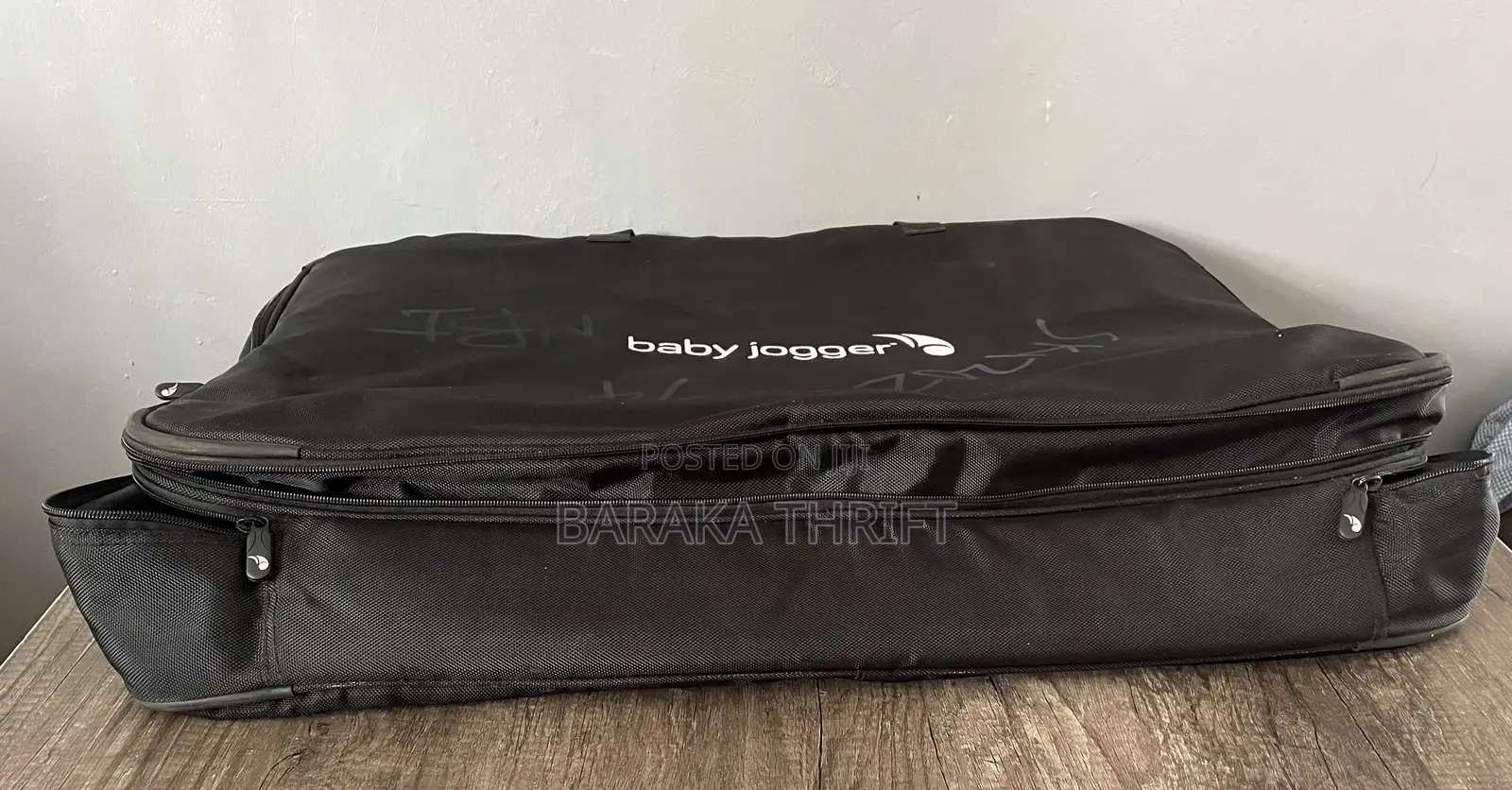 Black Baby Jogger Single Universal Carry Bag (With Shoulder Strap )