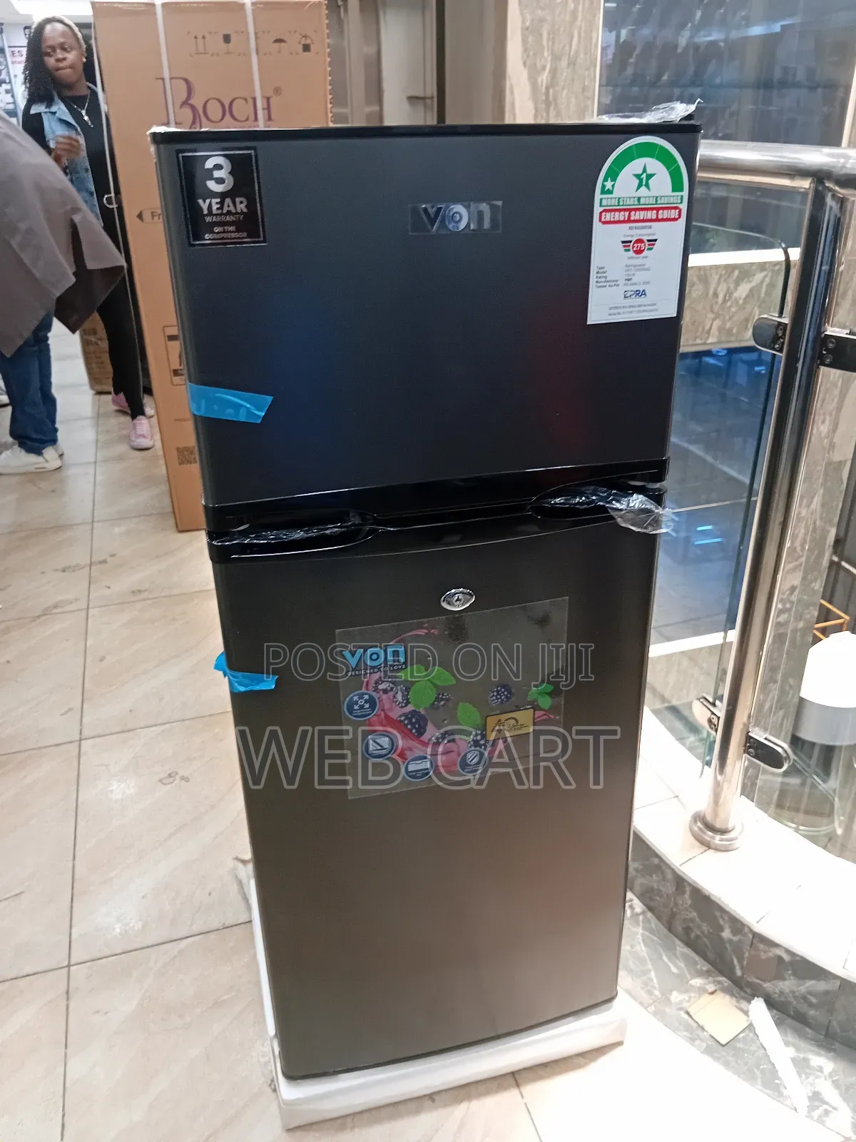 125l Double Door Fridge-Von