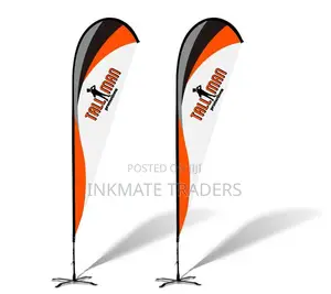 Wind-Resistant Teardrop Banner Printing