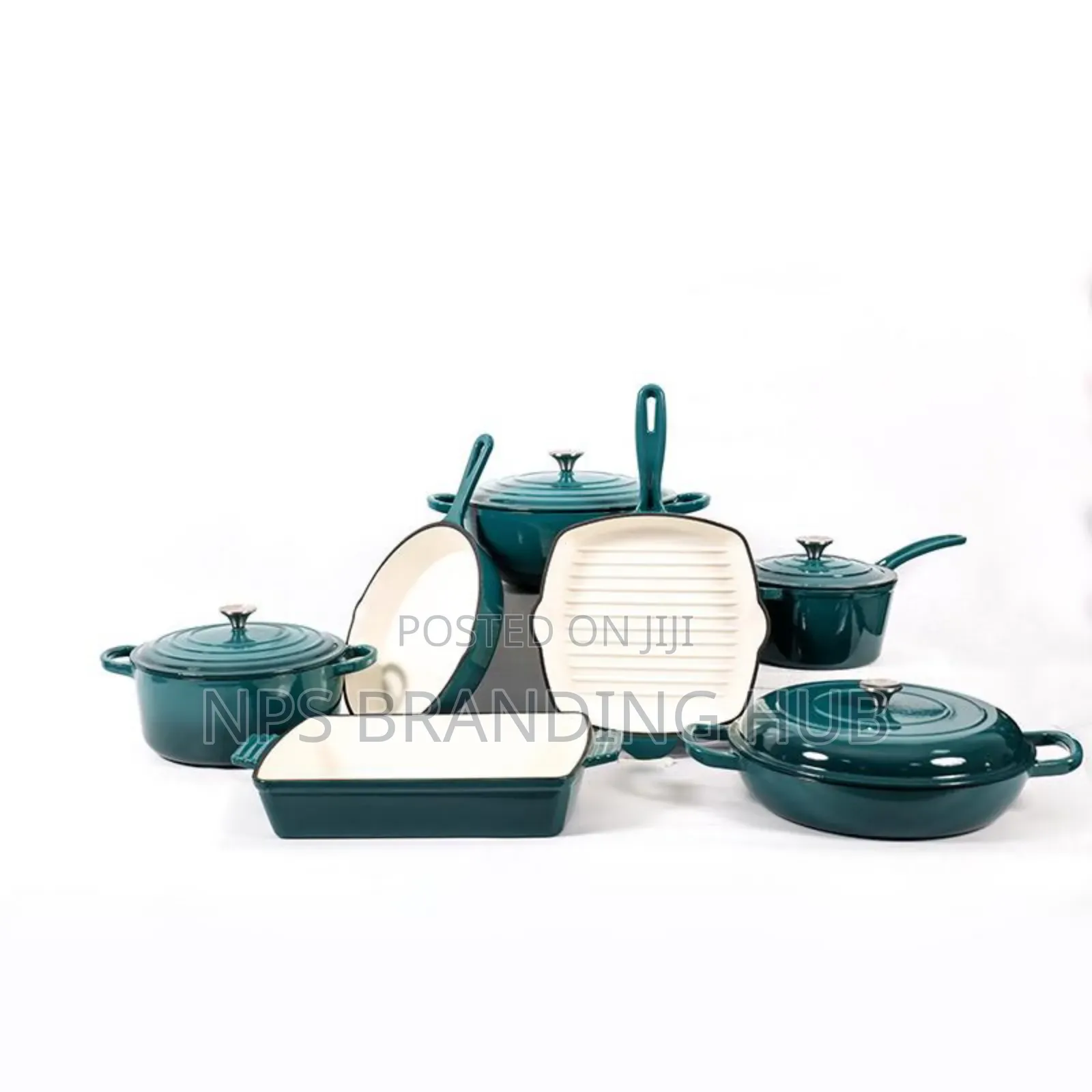 11 PCS Enamel Cast Iron Cooking Pots Cv