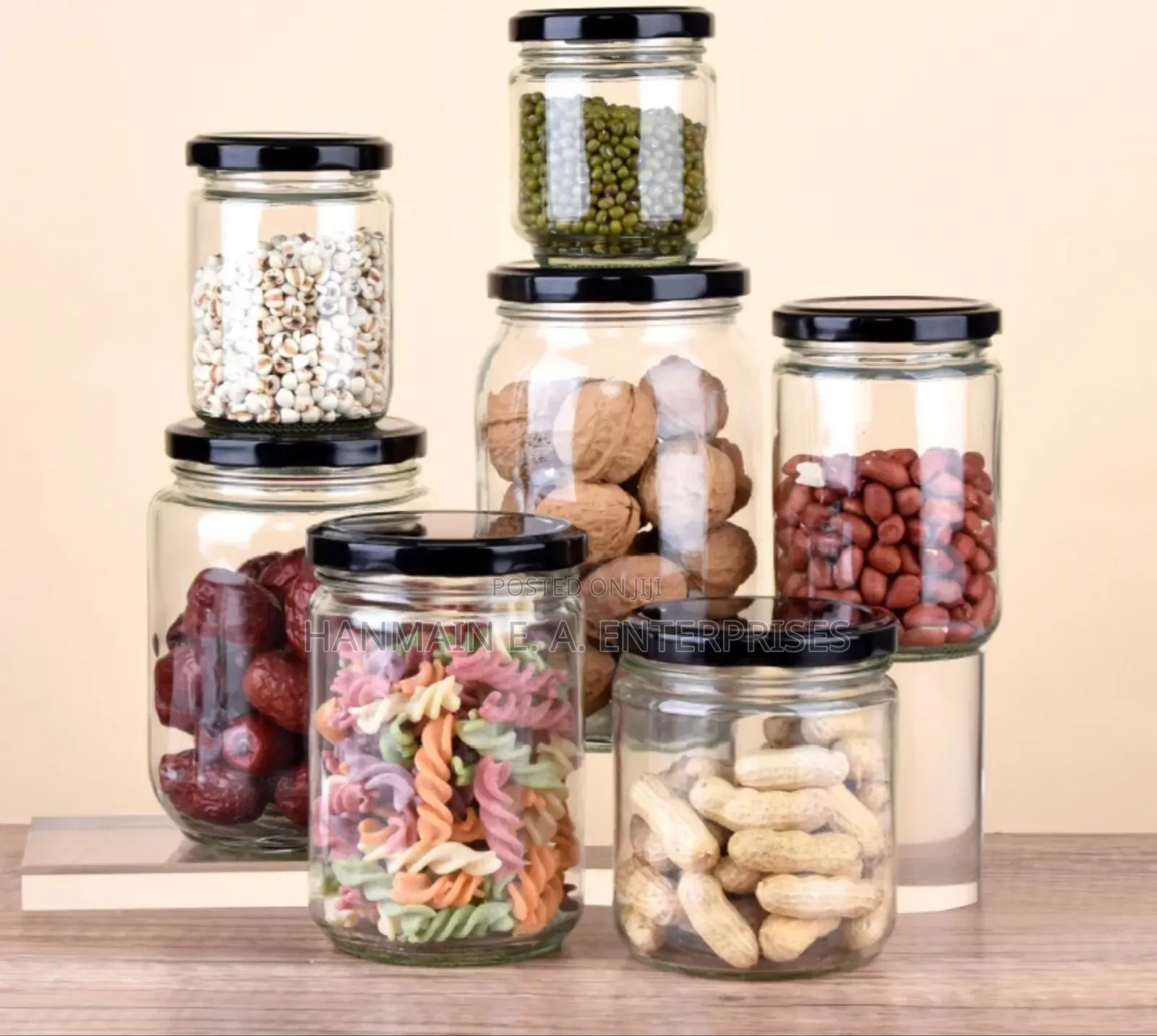 Honey,Spices,Herbs,Fruits Glass Storage Jar