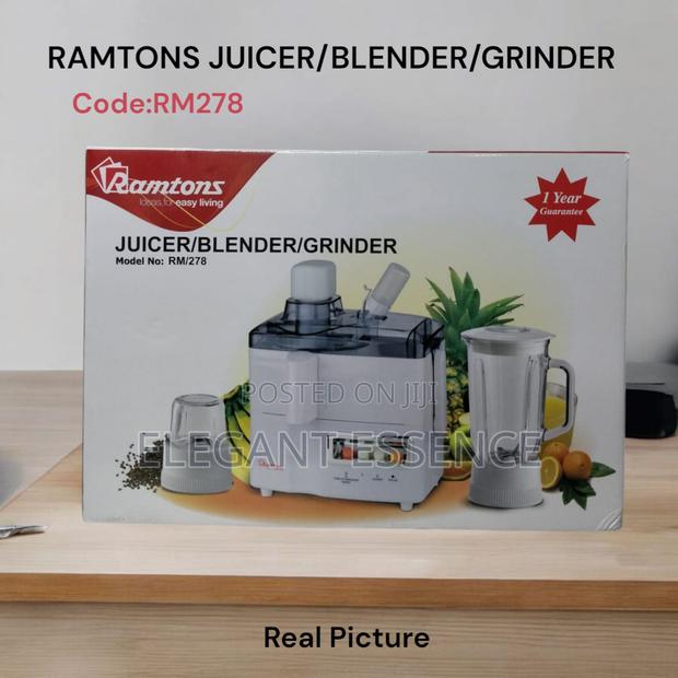 Rm278 Ramtons 3-in-1 Juicer / Blender / Grinder