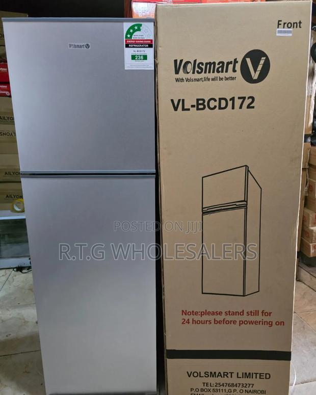 Volsmart 172l Double Door Refrigerator – Silver Finish