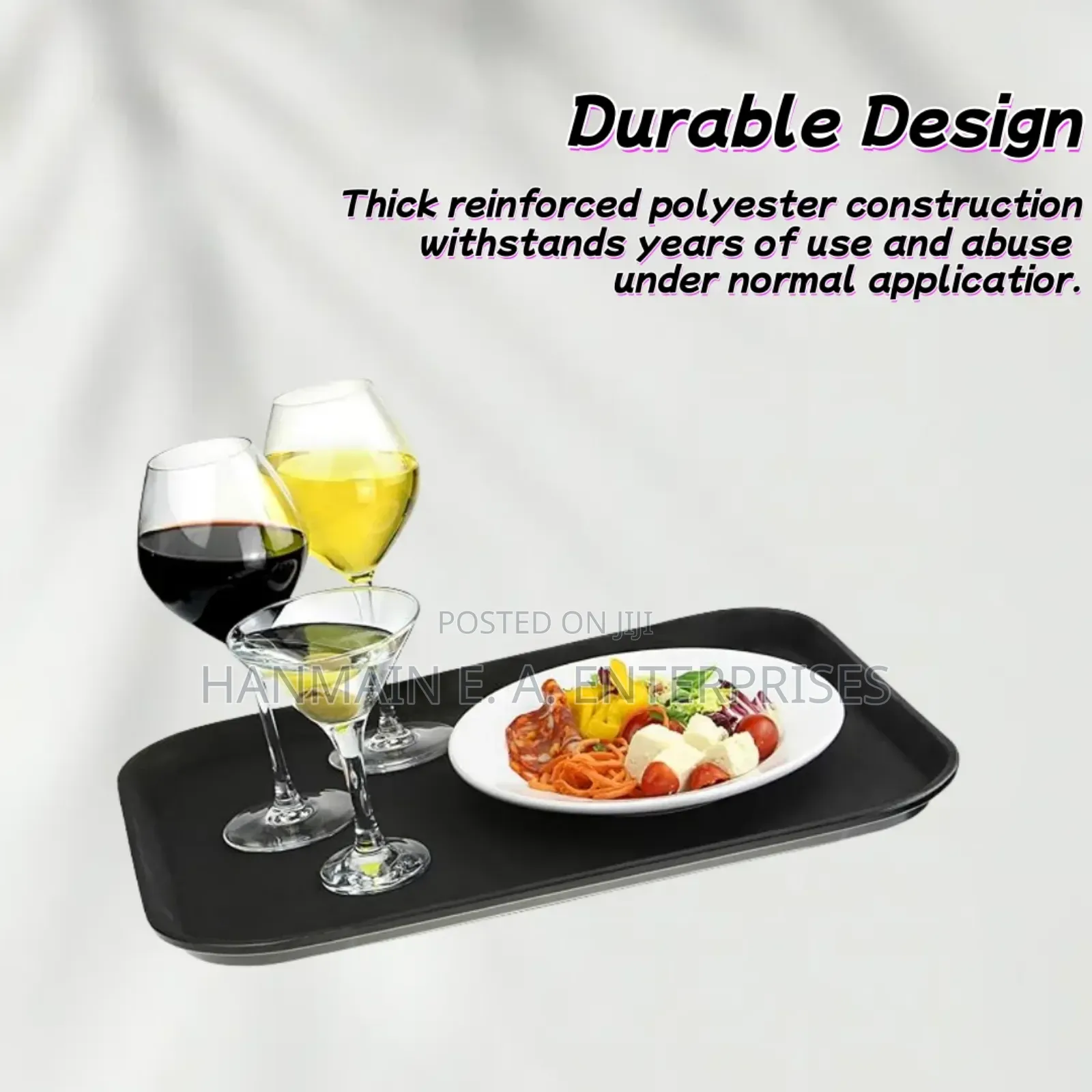 Non Slip Restaurant Serving Tray 41*30.5cm,56*40cm, 65*45cm