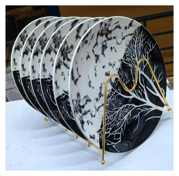 6-Piece Tree Design Dinner Plates – Perfect for Every Meal