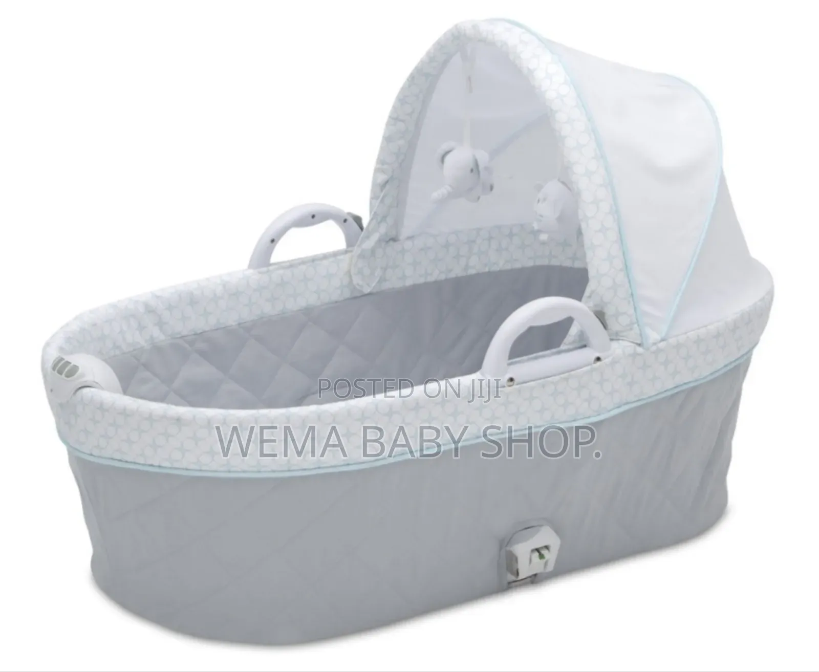 Breathable Deluxe Moses Bassinet With Music,Vibration,Light and Wheels