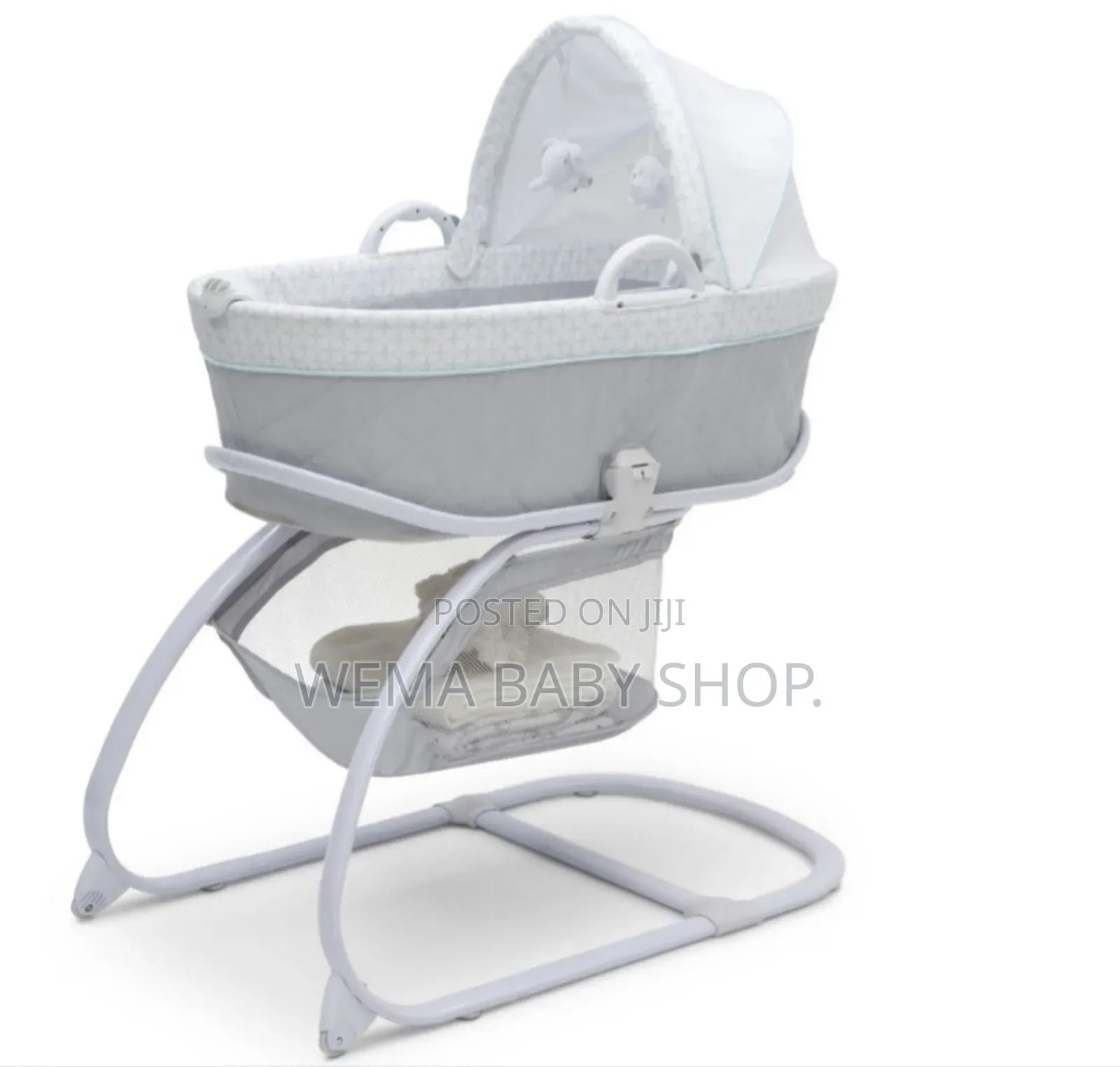 Breathable Deluxe Moses Bassinet With Music,Vibration,Light and Wheels