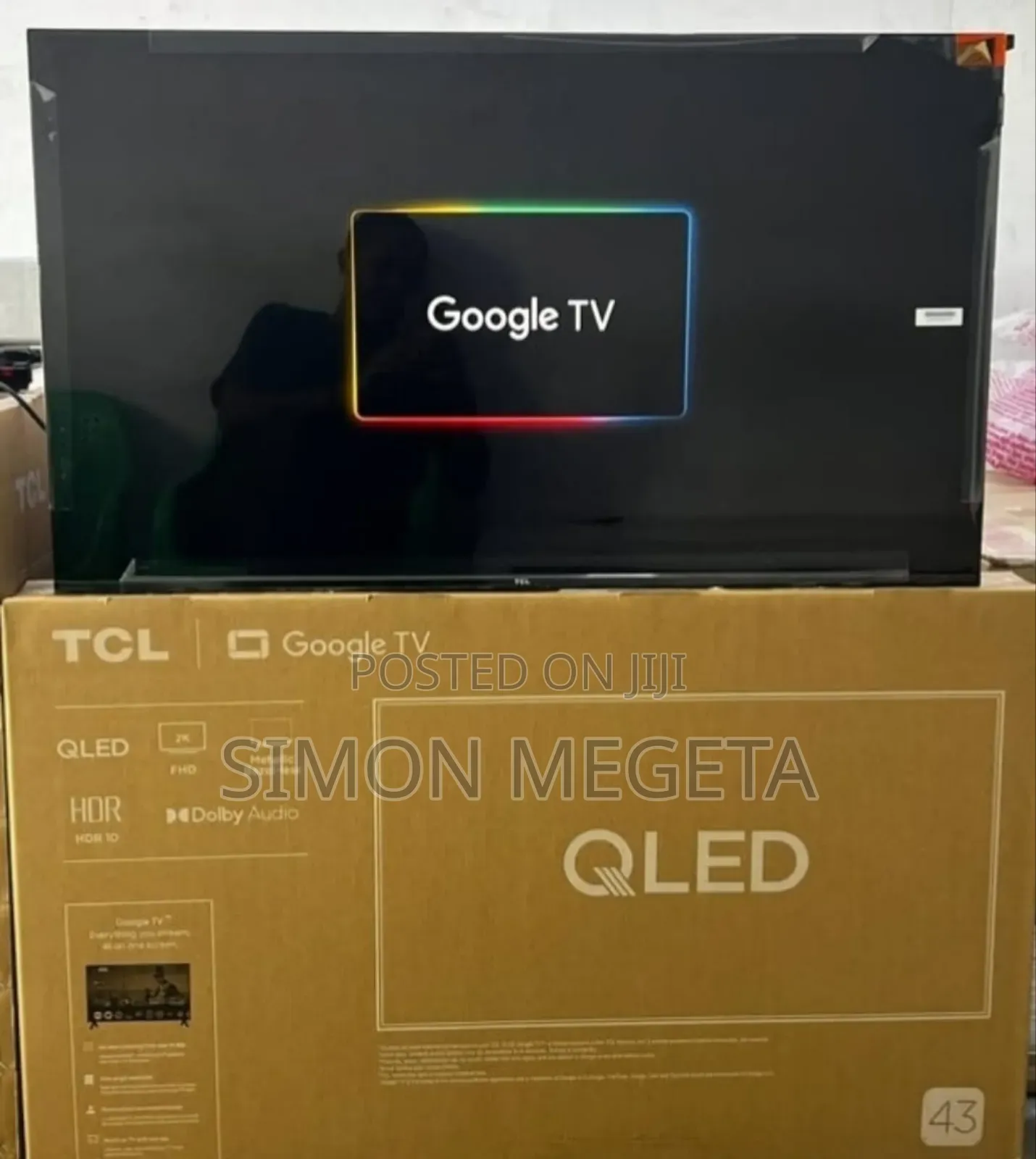 Coloured Photos TCL 43 Inch Qled Google Tv /HDR/ Dolby Audio