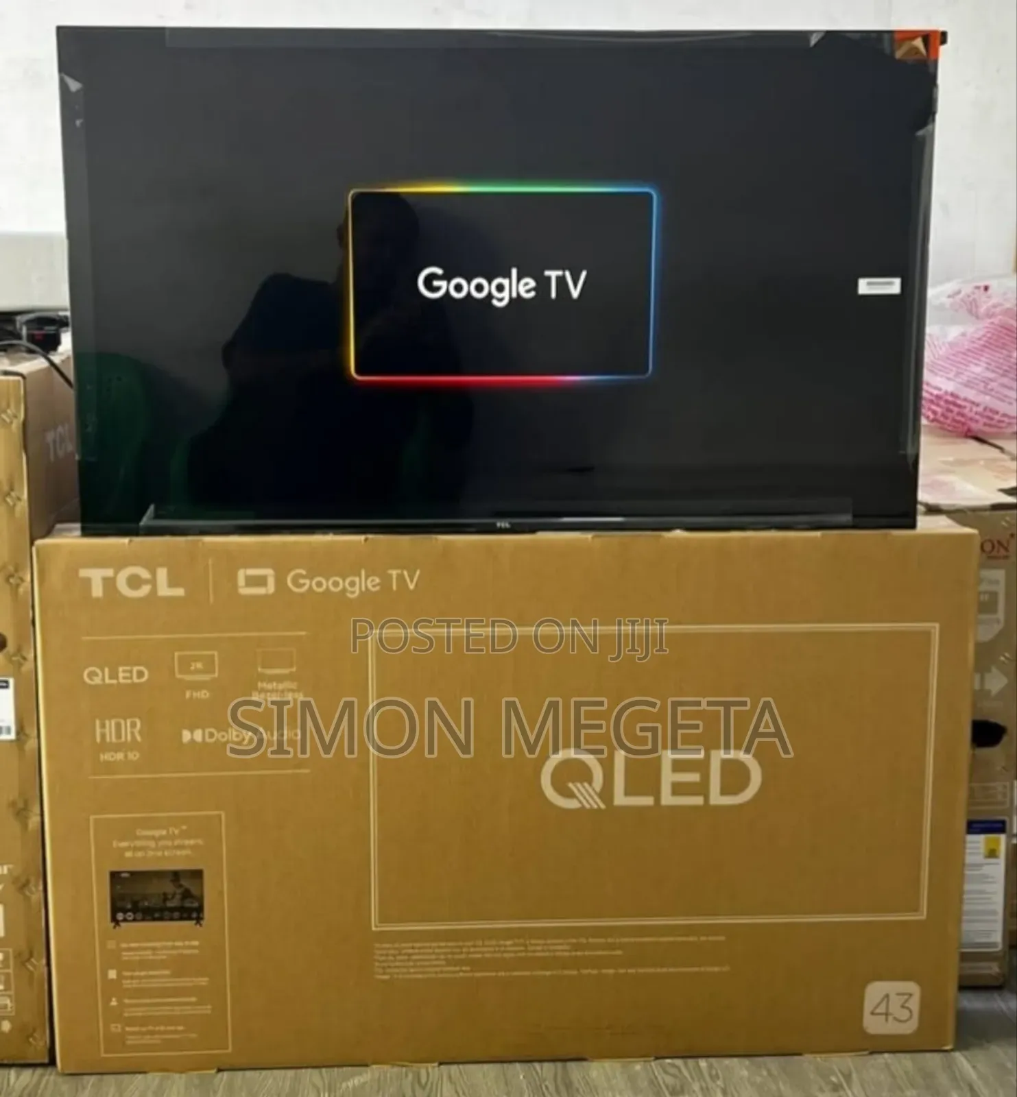 Coloured Photos TCL 43 Inch Qled Google Tv /HDR/ Dolby Audio