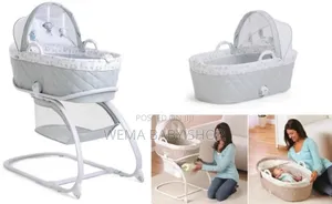 Breathable Deluxe Moses Bassinet With Music,Vibration,Light and Wheels