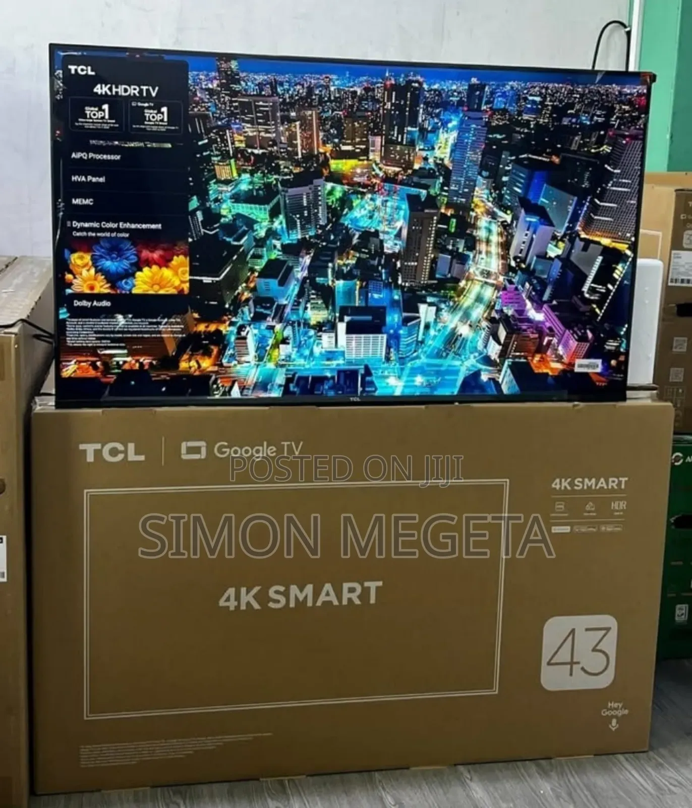 Hdmi Usb TCL 43 Inch Qled Google Tv /HDR/ Dolby Audio