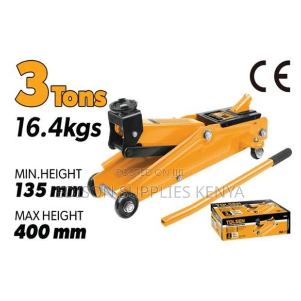 Tolsen Hydraulic Trolley Jack 3ton Industrial Crocodile Floor Jacks