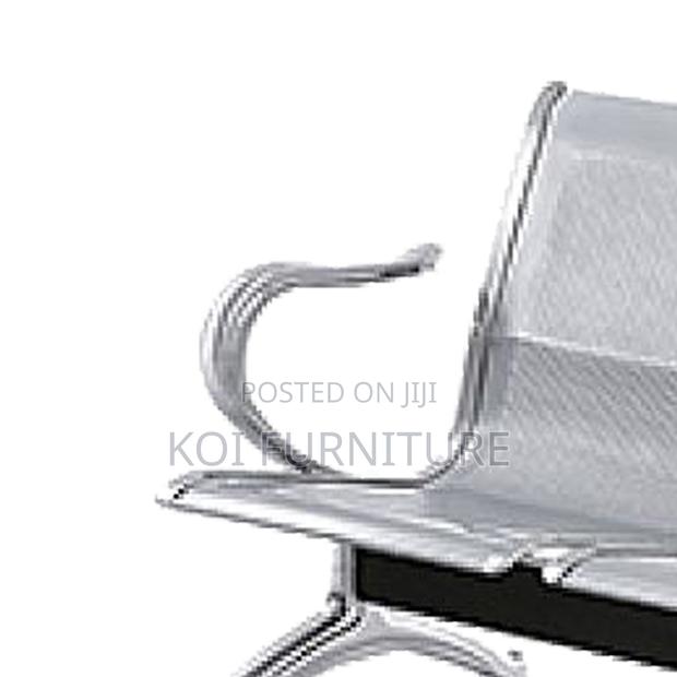 Office Bench : Linked Office Chair – Blue /Gray 3 Seater - thumbnail 6