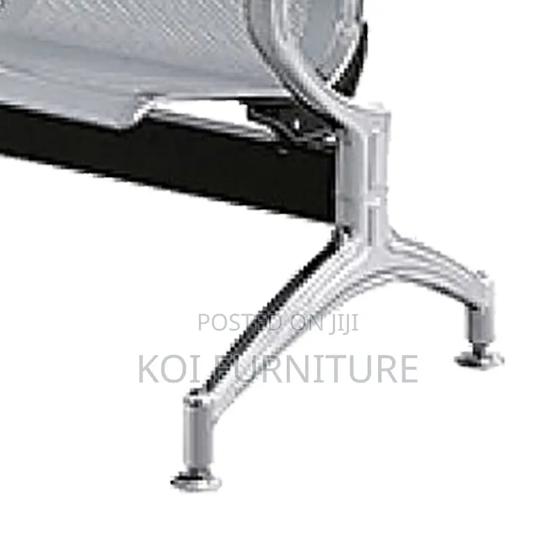 Office Bench : Linked Office Chair – Blue /Gray 3 Seater
