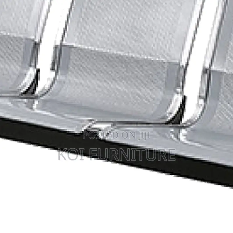 Office Bench : Linked Office Chair – Blue /Gray 3 Seater