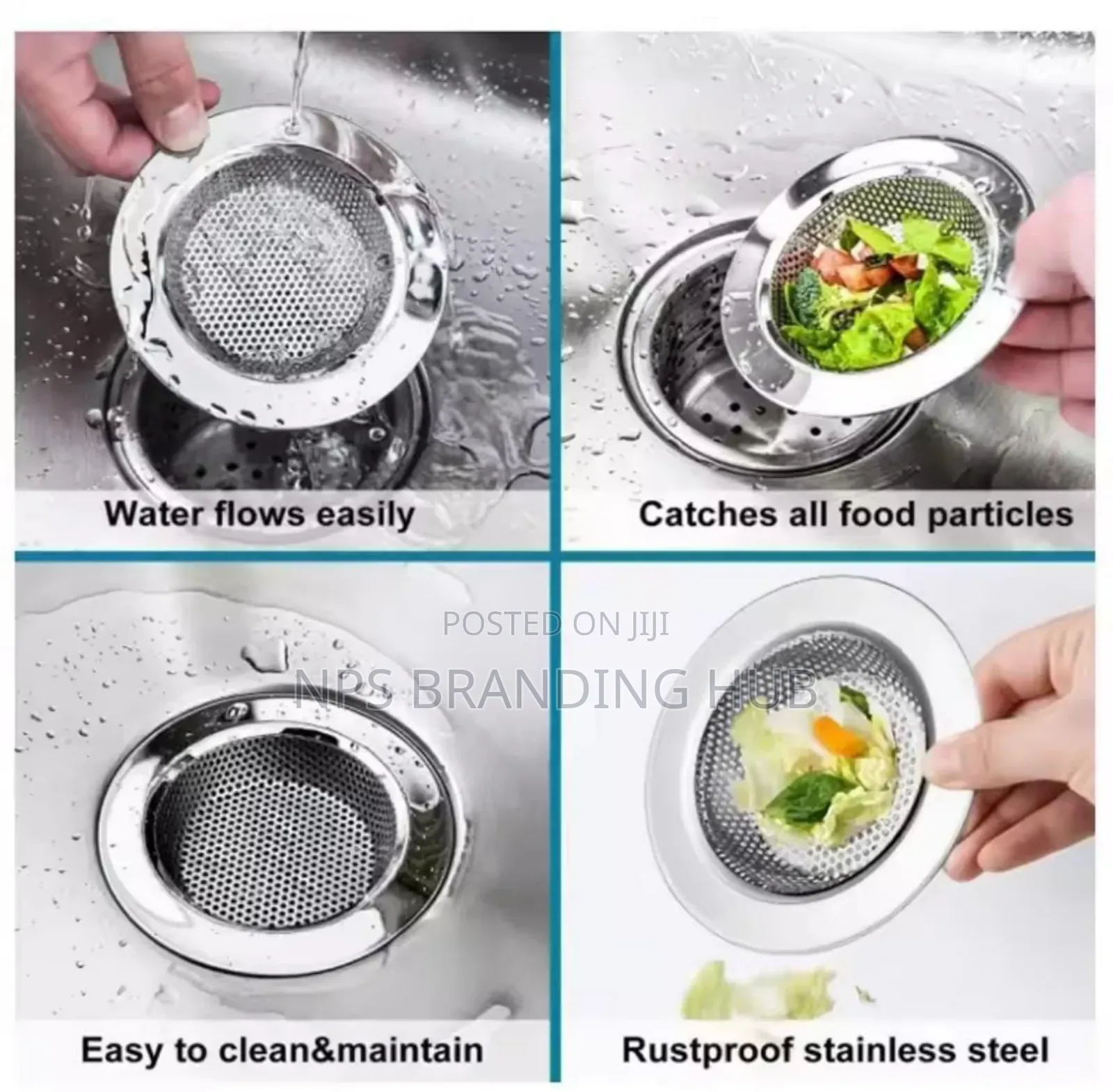 2 in 1 Kitchen/ Bathroom Sink Strainer Stainless Steel Ao