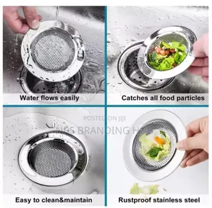 2 in 1 Kitchen/ Bathroom Sink Strainer Stainless Steel Ao