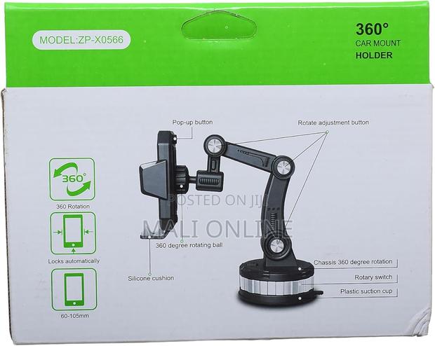 Universal Car Phone Holder Suction Cup Mount 360 Degree Adjustable - thumbnail 2
