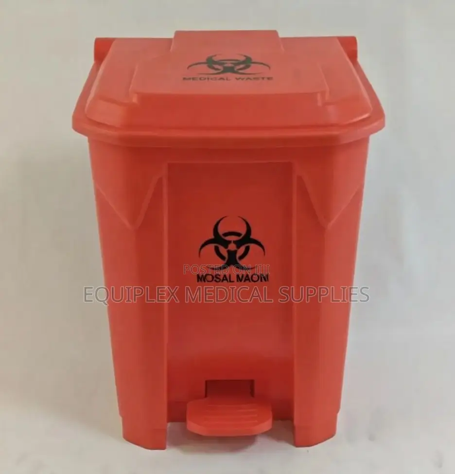 Quality 30 Liters Red Biohazard Pedal Bin / 30l Waste Bin