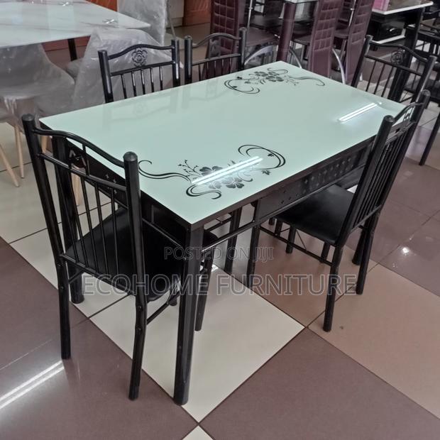 4 Seater Dining Table Glass on Top